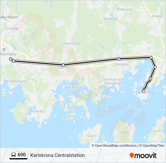 600 Bus Line Map