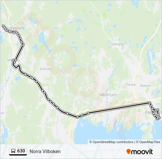630 Bus Line Map