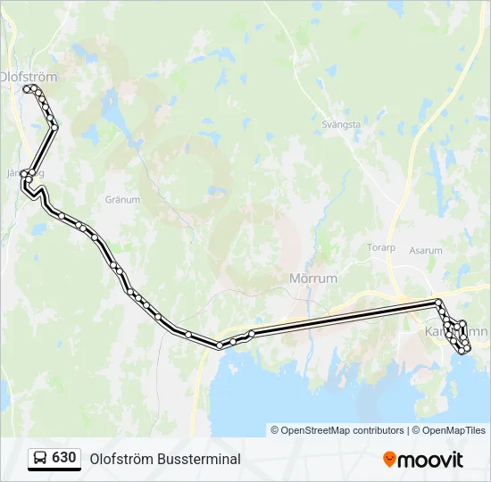 630 Bus Line Map