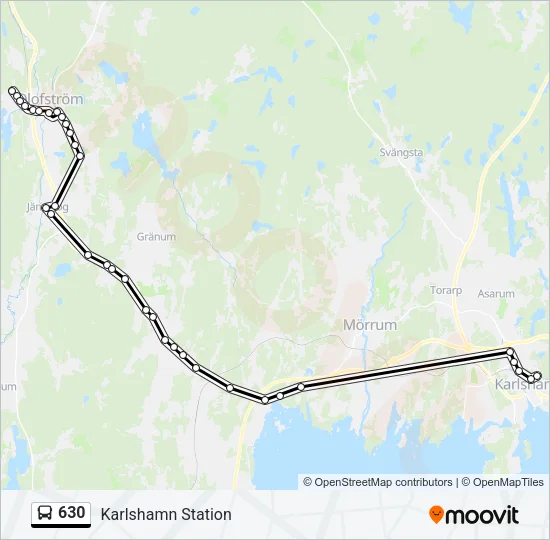 630 Bus Line Map