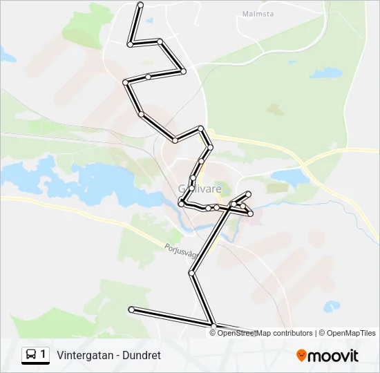 1 Bus Line Map