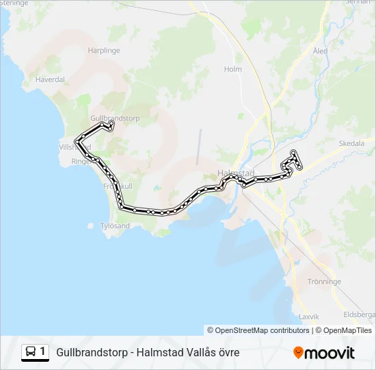 1 Bus Line Map