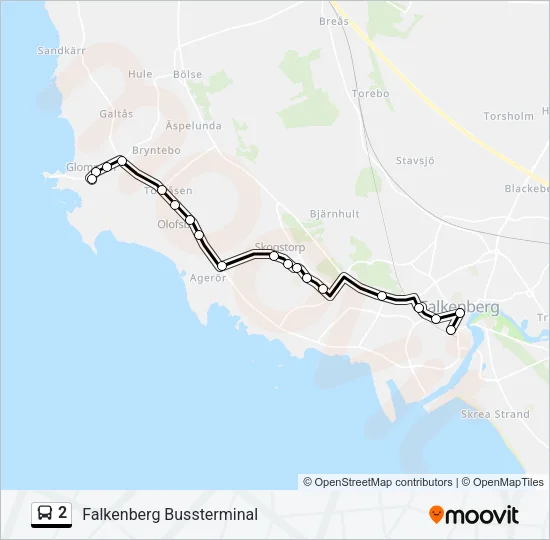 2 Bus Line Map