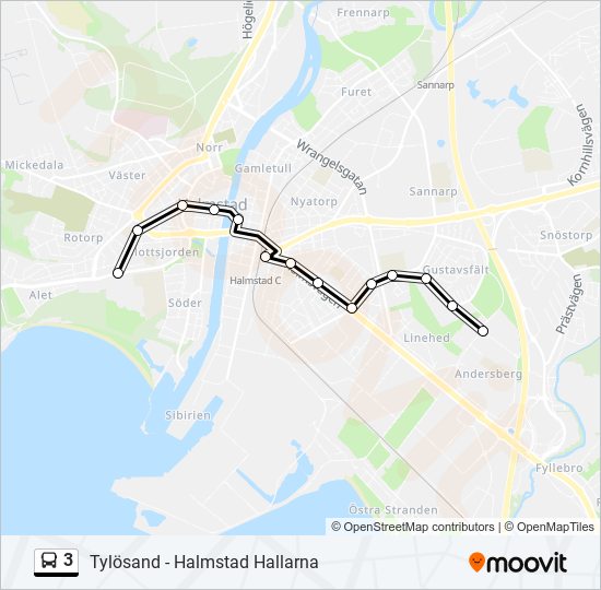 3 bus Line Map