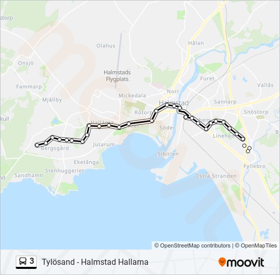 3 bus Line Map