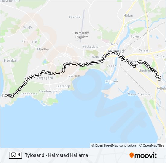 3 bus Line Map