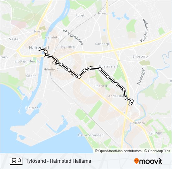 3 bus Line Map