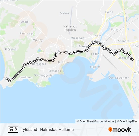 3 bus Line Map