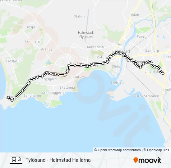 3 Bus Line Map