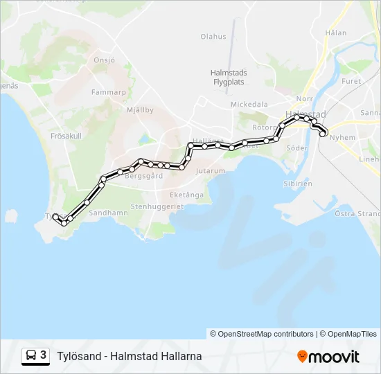 3 Bus Line Map