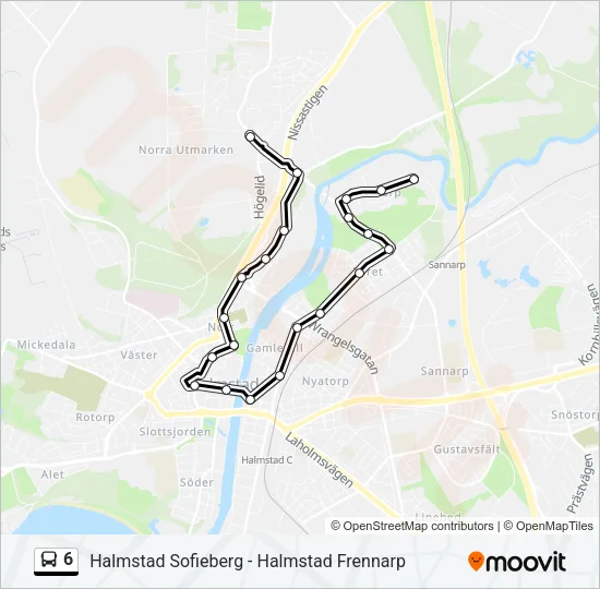 6 Bus Line Map