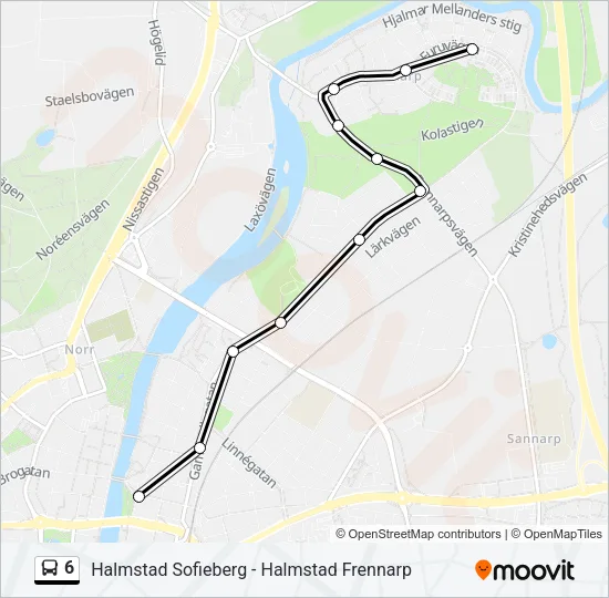 6 Bus Line Map