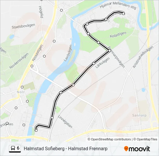 6 Bus Line Map