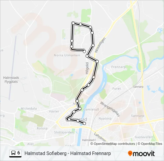 6 Bus Line Map