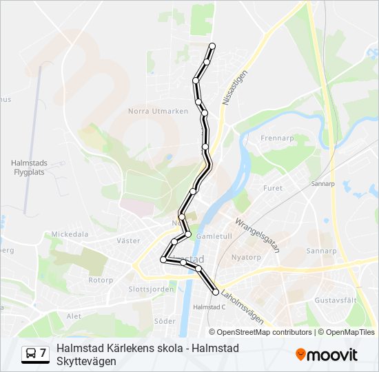 7 bus Line Map