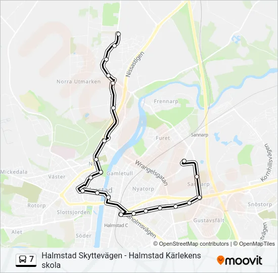 7 Bus Line Map