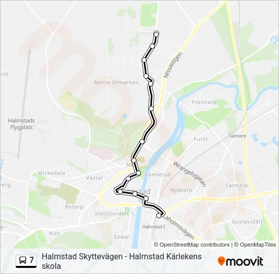 7 Bus Line Map