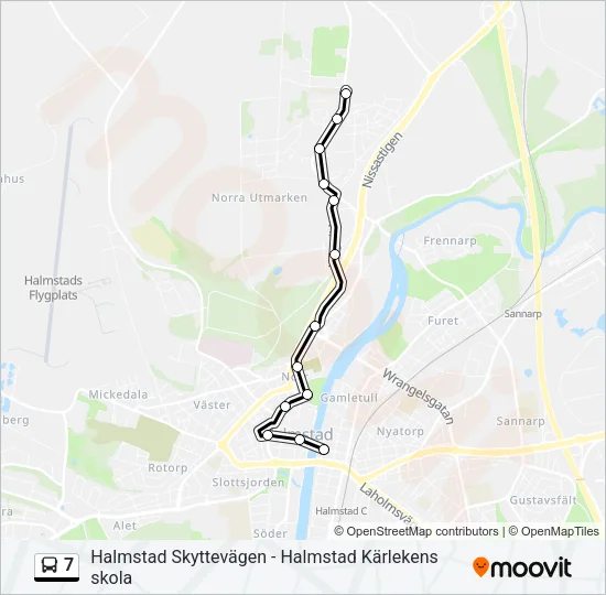 7 Bus Line Map