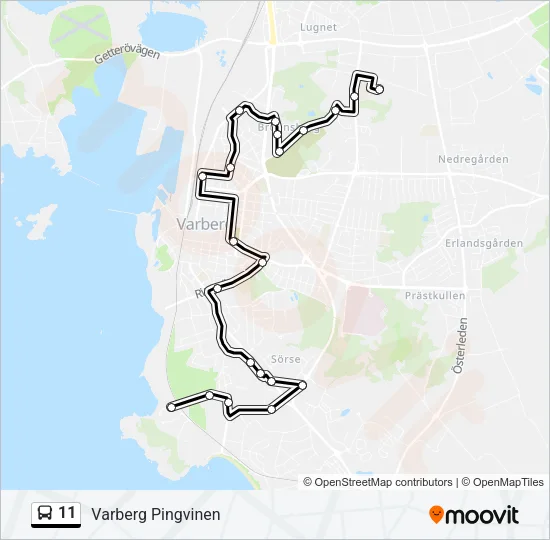 11 Bus Line Map
