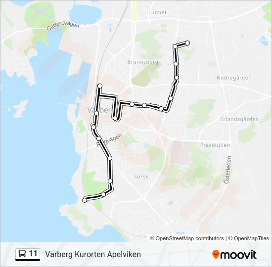 11 Bus Line Map