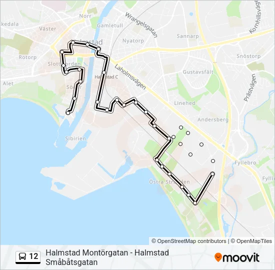 12 Bus Line Map