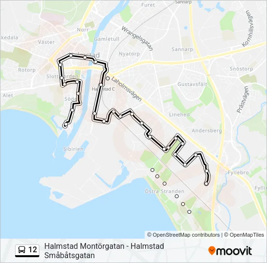 12 Bus Line Map