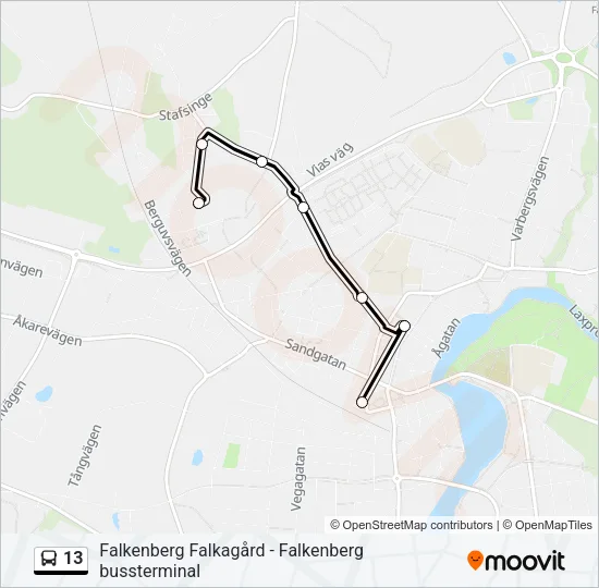 13 Bus Line Map