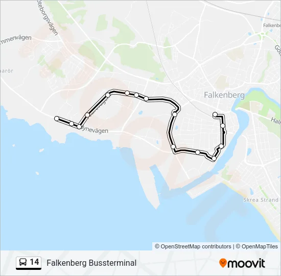 14 Bus Line Map