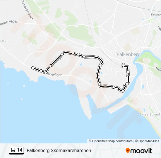 14 Bus Line Map