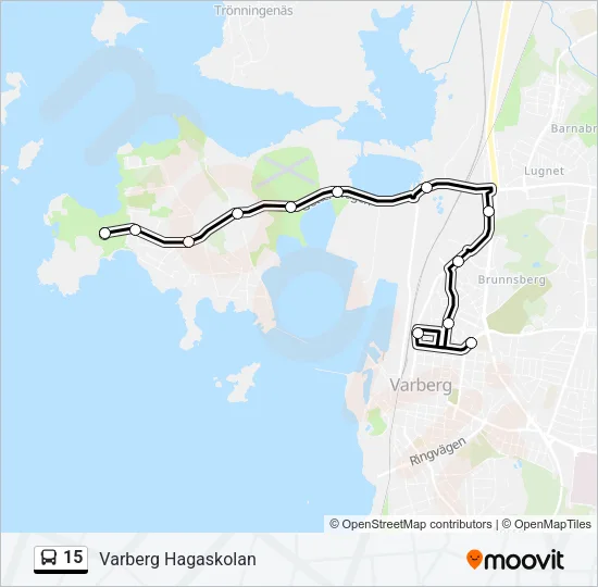 15 Bus Line Map
