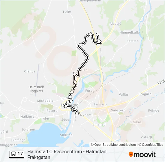17 Bus Line Map
