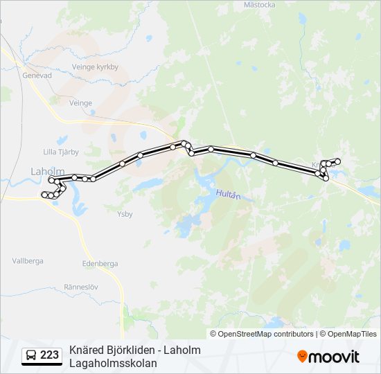 223 bus Line Map