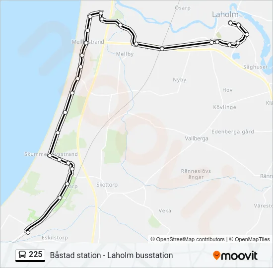 225 Bus Line Map