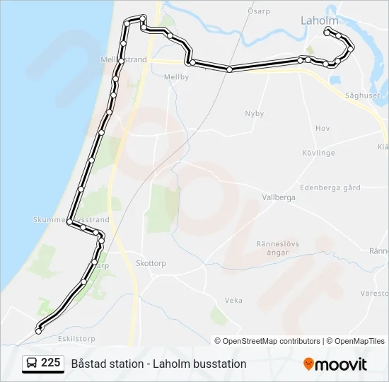 225 Bus Line Map