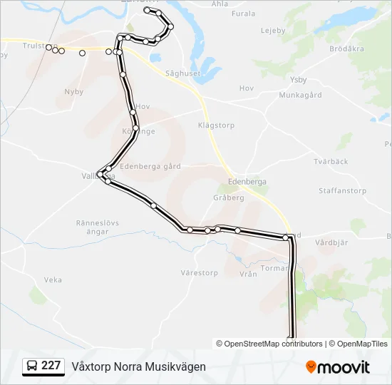 227 Bus Line Map
