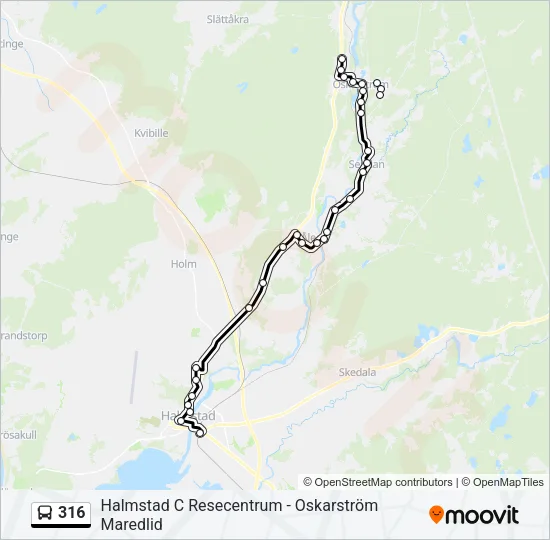 316 Bus Line Map