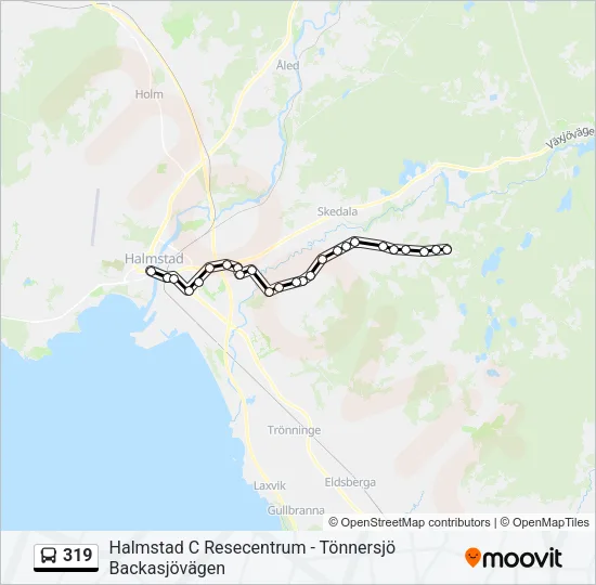 319 Bus Line Map