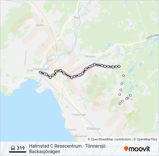 319 Bus Line Map