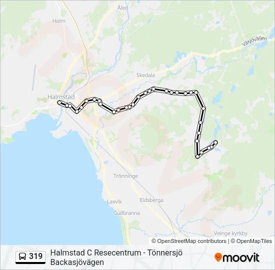 319 Bus Line Map