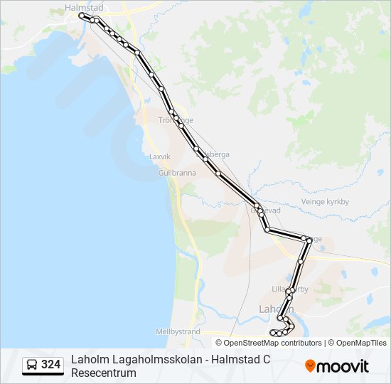 324 bus Line Map