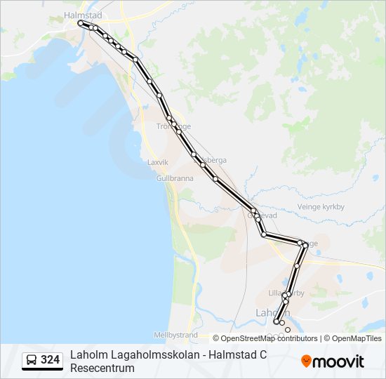 324 bus Line Map