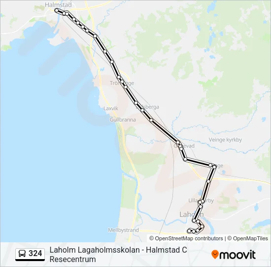 324 Bus Line Map