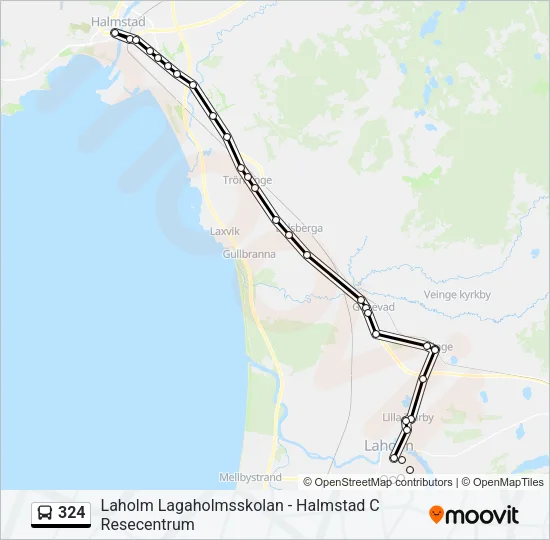 324 Bus Line Map