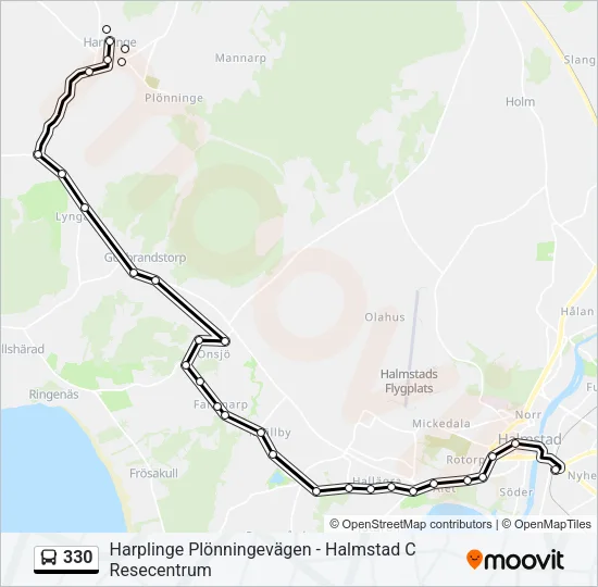 330 Bus Line Map