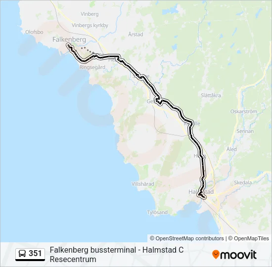 351 Bus Line Map