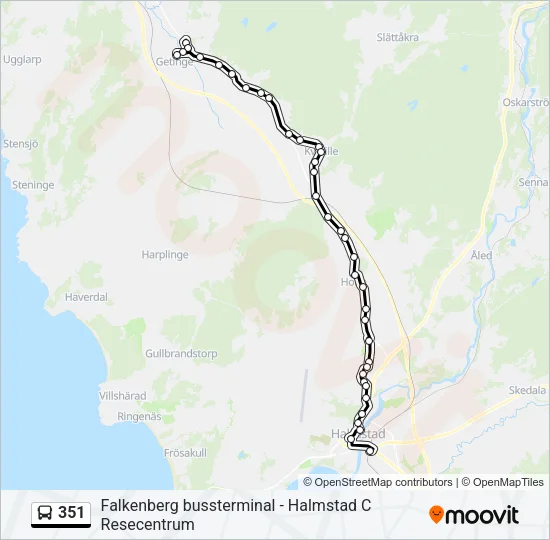 351 Bus Line Map