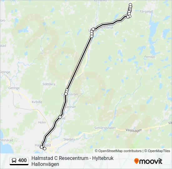 400 Bus Line Map