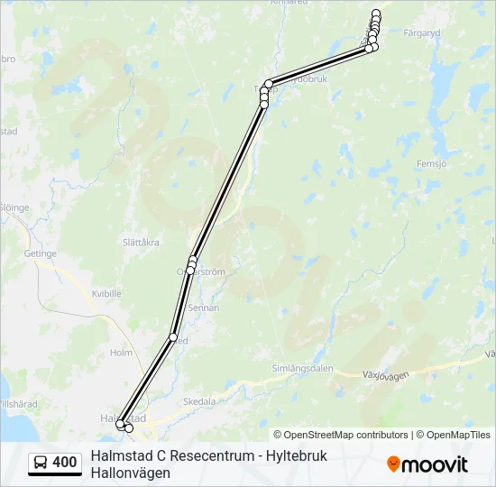 400 Bus Line Map