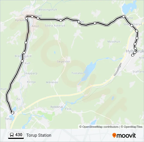 430 Bus Line Map