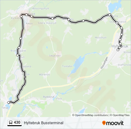 430 Bus Line Map